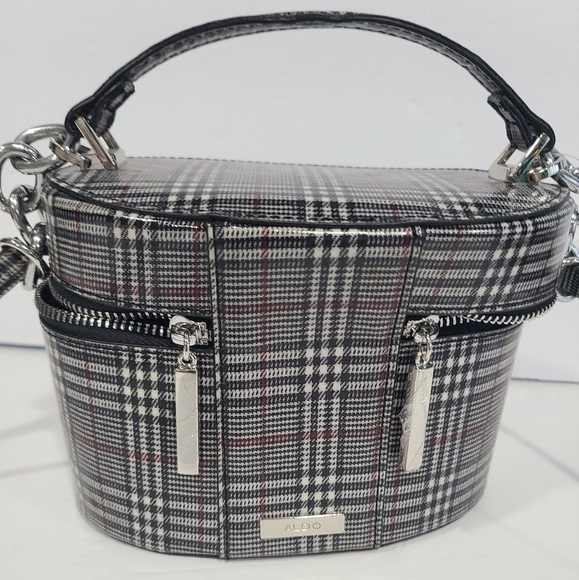 New Aldo grayling bucket bag crossbody houndstooth print 7×5 in. - Picture 5 of 7